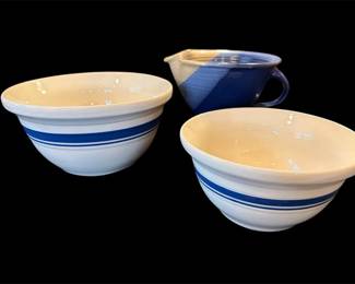 2 Vtg Friendship Pottery Mixing Bowls Handmade Mixing Bowl