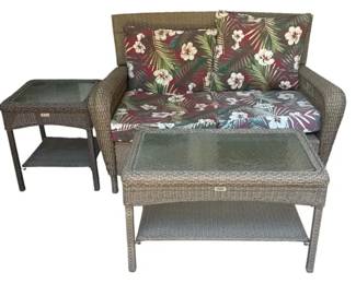 Martha Stewart Living AllWeather Wicker 3Piece Patio Seating Set