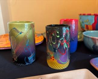 Locally made, bright ceramic