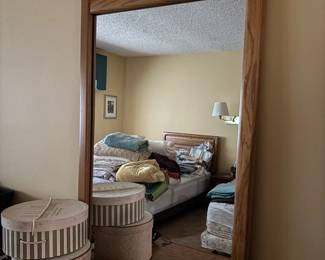 Oak mirror