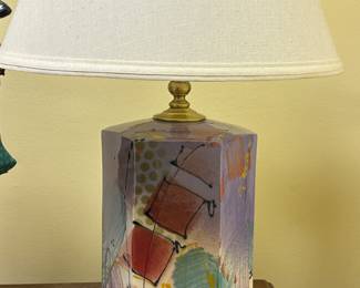 Locally made ceramic lamp