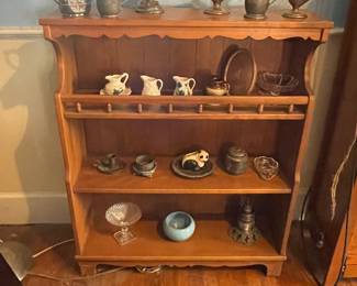 Vintage Solid Wood Three Tier Bookshelf