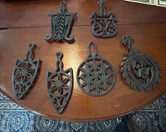 Vintage Cast Iron Decorative Trivets