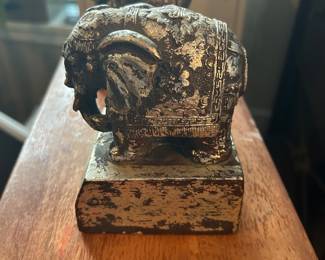 Vintage Cast Metal Elephant Bookends