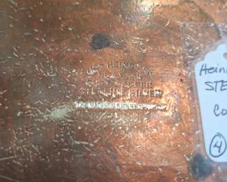 Jos. Heinrich rare Madison NY STERLING AND COPPER 9 inch 