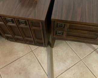 Two MidCentury Modern Broyhill Matching End Tables