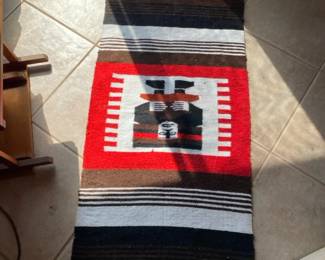Native American Rug and Some More Stoneware Pottery