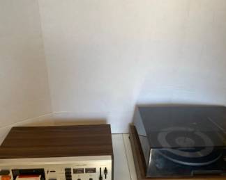 Realistic 8Track Player and a Panasonic Turntable