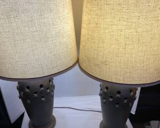Pair of Earthenware Lamps