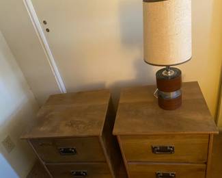Two Nice Nightstands and Lamp