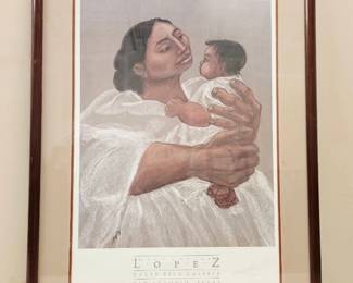 Framed Printed Exhibition Poster, Pencil Signed Mary Louise Lopez