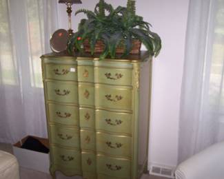 GREEN-PAINTED CHEST