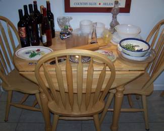 MAPLE DINETTE SET & MISC.