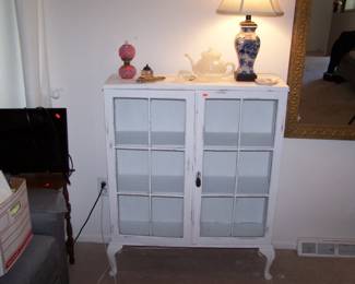 WHITE CABINET, FRY "FOVAL" PIECES, & SMALLS