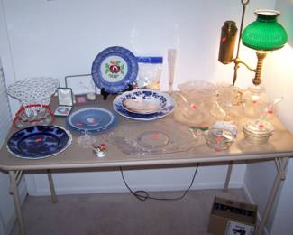 CAMBRIDGE "ROSEPOINT," STUDENT LAMP & MORE SMALLS