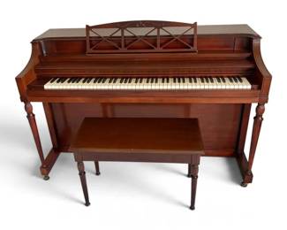 Story Clark Upright Wood Piano With Matching Bench
