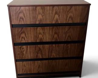 Bassett FourDrawer Vertical Dresser, Dark Walnut