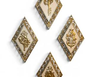 Dart Industries MCM Gold Diamond Shaped Wall Art