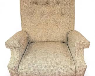 Tweed Textured Fabric Reclining Chair