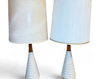 MCM Textured Ceramic Lamps