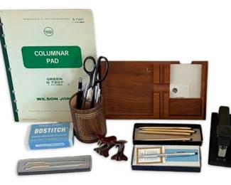 Vintage GoldFilled Cross Pens, Stapler, More Office Supplies