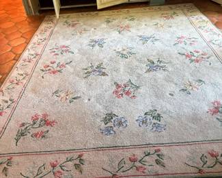 Large rectangular wool rug vintage