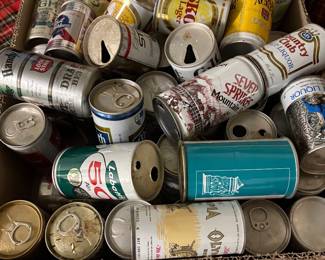 Vintage beer can collection