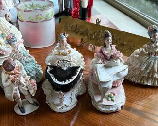 Various German lace  figurines 
