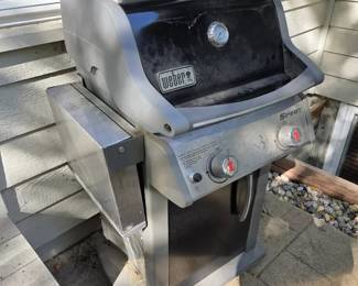 Weber Spirit 2Burner Propane Gas Grill with Side Shelves and Cover