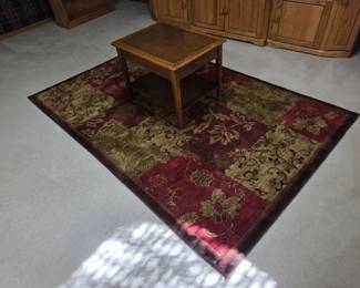 East Winds Studio Kashan 53 x 8 Area Rug  Oak Coffee Table