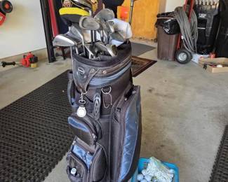 Golf Club Collection with TaylorMade Driver, Golf Bag  Assorted Golf Balls