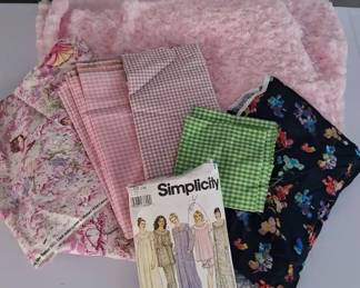 Vintage Simplicity Nightgown Pattern and Fabrics