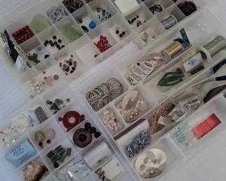 Jewelry Kit Glass Beads, Pearls, Stones, Crystals, Tools and More