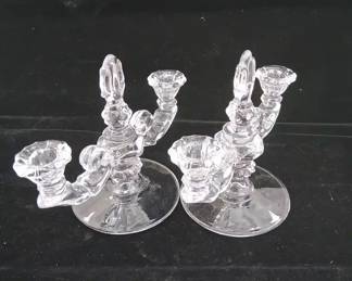 Glass Candle Holders  A