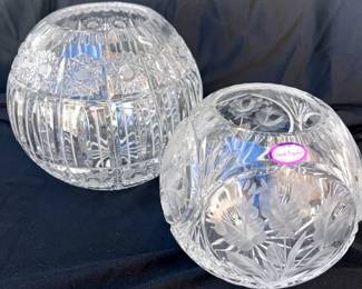 Ofnah Crystal Rose Bowls