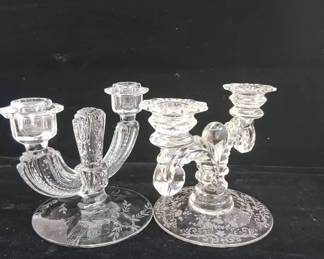 Glass Candle Holders  B