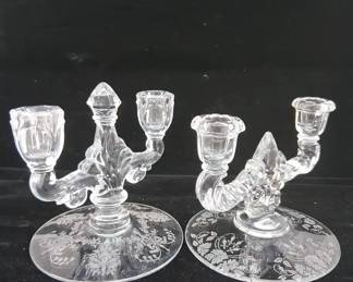 Glass Candle Holders  C