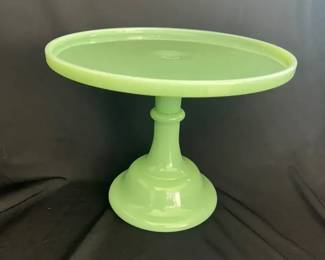 Pastel Green Pedestal Cake, Stand Glass