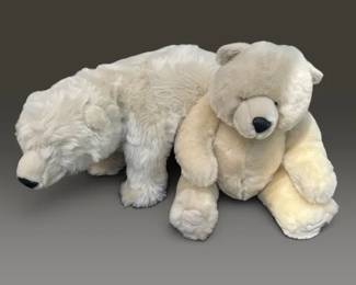 Pair Ditz Plush Polar Bears 21  22 