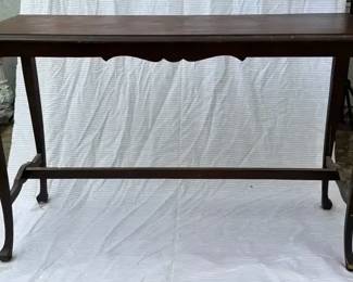 Antique Dark Wood Hallway Sofa Table