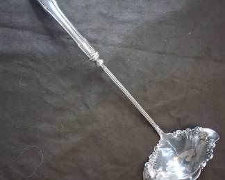 R Wallace 1835 Silver Plate Large Punch Ladle