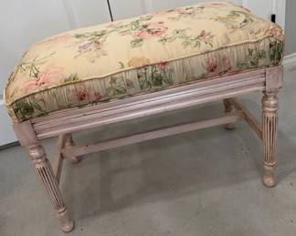 St. Anthony Hotel Historic San Antonio Floral Vanity Bench
