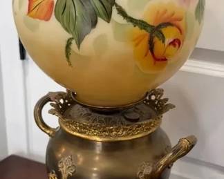 Hand Painted Hurricane Lamp