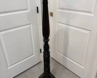 Carved Wood Pedestal Stand with Elaborate Ball and Claw Feet