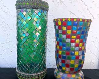 Mosaic Patterned Decorative Vases