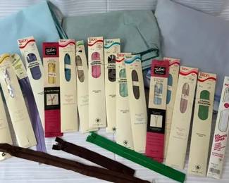 Assorted Fabric and Sewing Notions