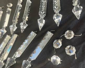 Chandelier Crystals  Set of 17 Matching