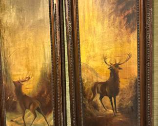 Scottish stag paintings.