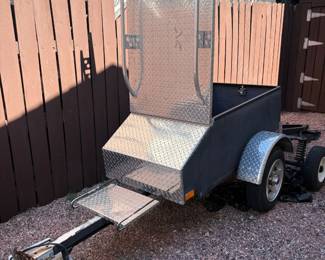 Single Axle Cargo Utility Trailer with Diamond Plate Trim