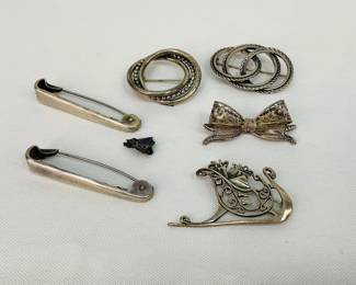 Sterling Silver Brooches